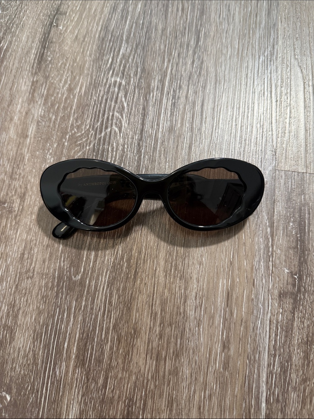 Anthropologie Black Oval Women's Sunglasses